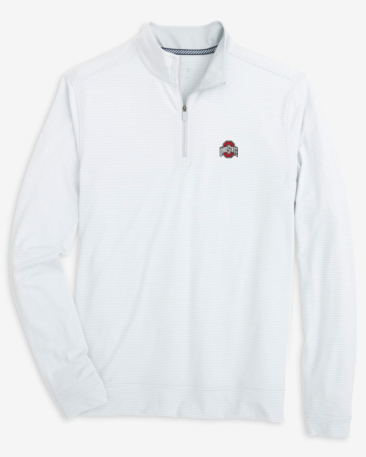 Ohio State Buckeyes Stripe Heather Quarter Zip | Southern Tide Collegiate