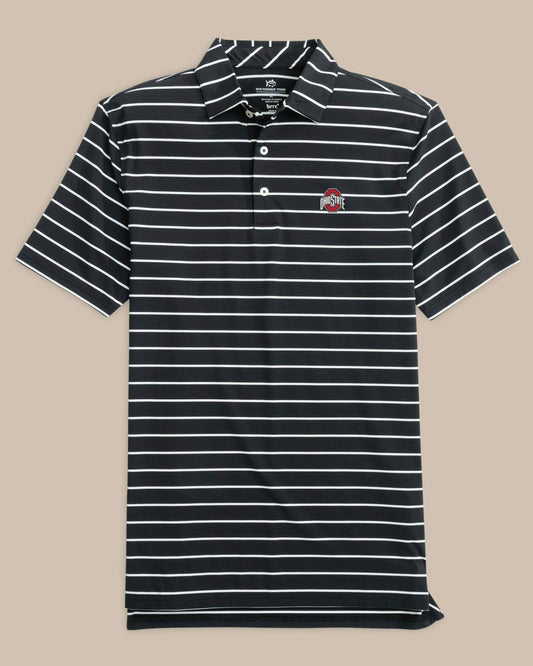 Ohio State Buckeyes brrr°®-eeze Stripe Polo | Southern Tide Collegiate