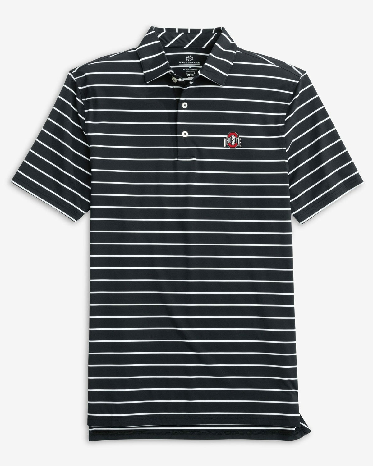 Ohio State Buckeyes brrr°®-eeze Stripe Polo | Southern Tide Collegiate