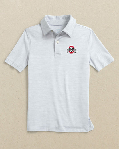 Boys Ohio State Buckeyes Driver Spacedye Polo Shirt | Southern Tide Collegiate