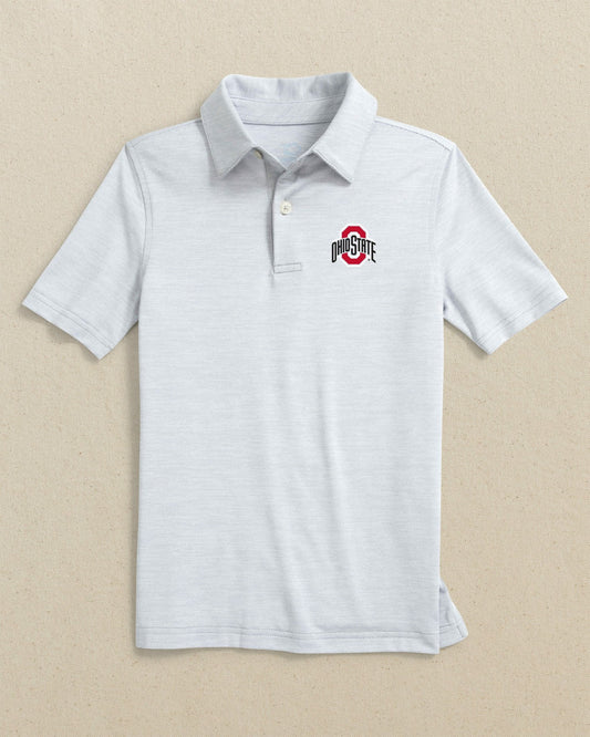 Boys Ohio State Buckeyes Driver Spacedye Polo Shirt | Southern Tide Collegiate