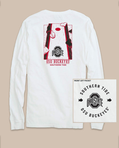 Ohio State Buckeyes Gameday Cornhole T-Shirt | Southern Tide Collegiate