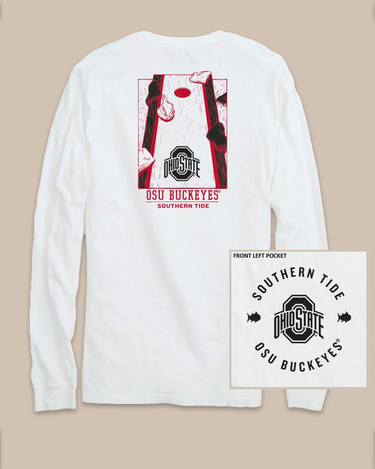 Ohio State Buckeyes Gameday Cornhole T-Shirt | Southern Tide Collegiate