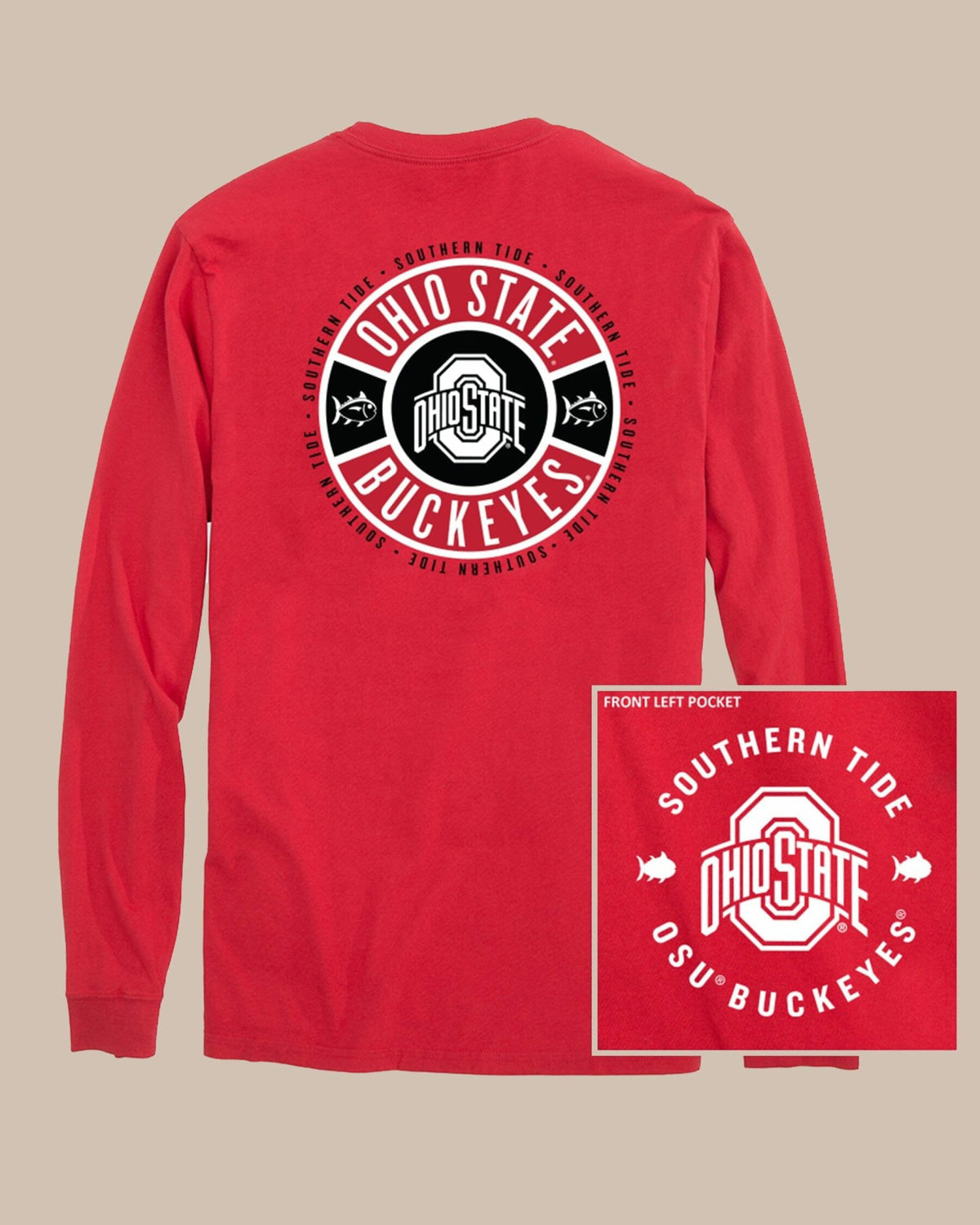 Ohio State Buckeyes Ring Badge T-Shirt | Southern Tide Collegiate