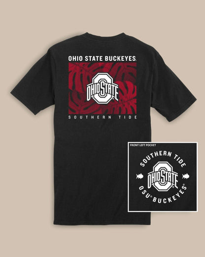 Ohio State Buckeyes Halftone Monstera T-Shirt | Southern Tide Collegiate