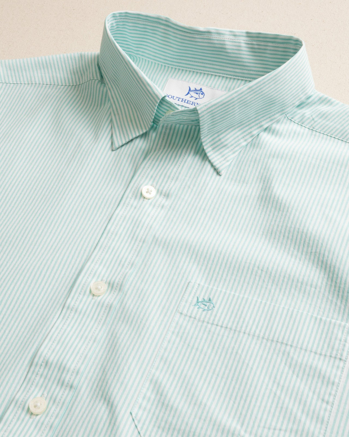 Charleston Mint Granby Stripe Long Sleeve Shirt | Southern Tide Sale