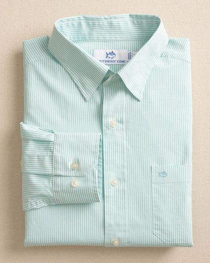 Charleston Mint Granby Stripe Long Sleeve Shirt | Southern Tide Sale