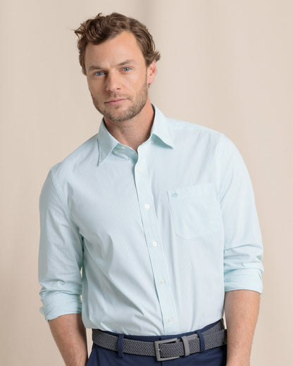 Charleston Mint Granby Stripe Long Sleeve Shirt | Southern Tide Sale