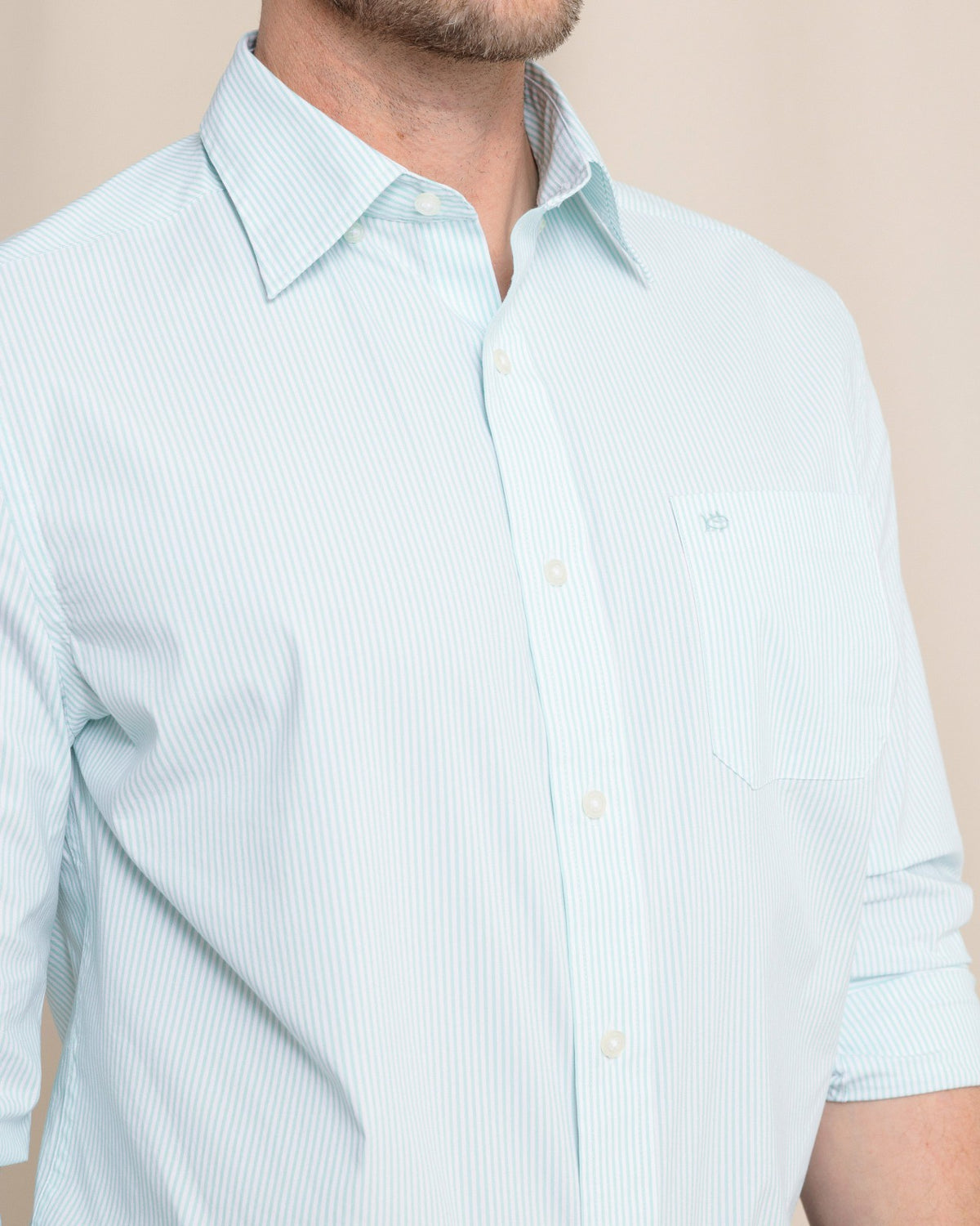Charleston Mint Granby Stripe Long Sleeve Shirt | Southern Tide Sale