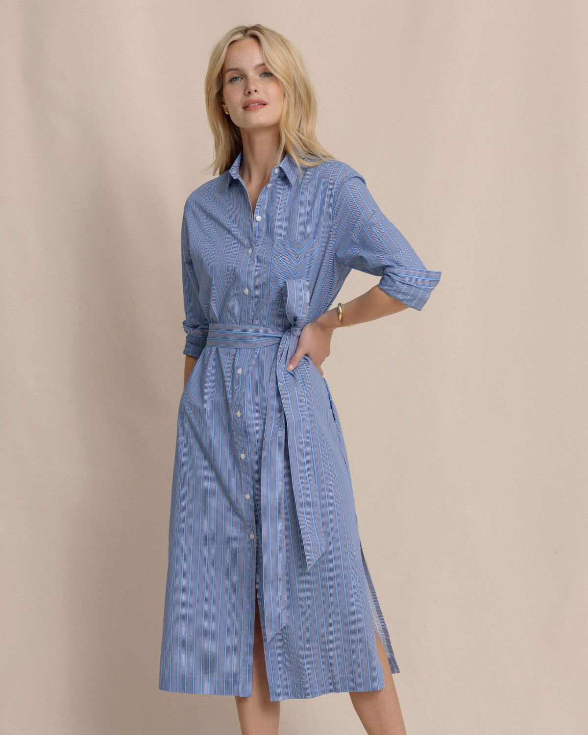 Trista Striped Midi Shirt Dress | Southern Tide Sale