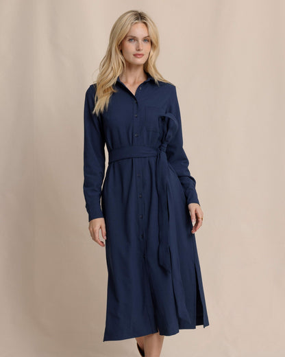 Trista Textured Midi Shirt Dress | Southern Tide Sale