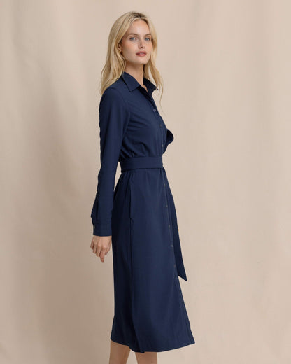 Trista Textured Midi Shirt Dress | Southern Tide Sale