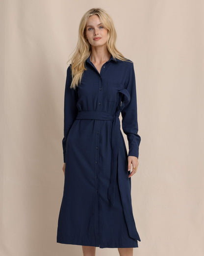 Trista Textured Midi Shirt Dress | Southern Tide Sale