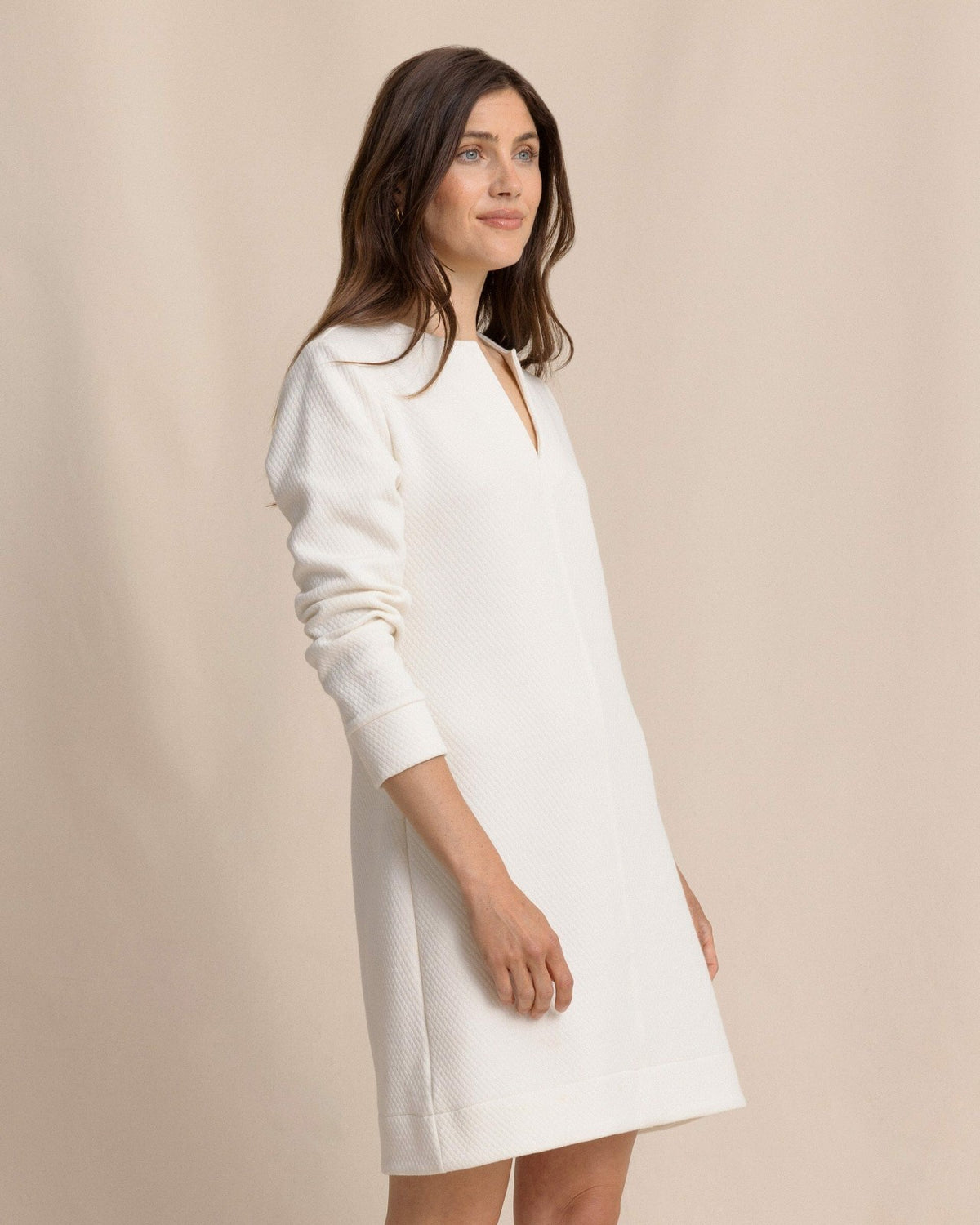 Cady Jacquard Dress - Sand White | Southern Tide Sale