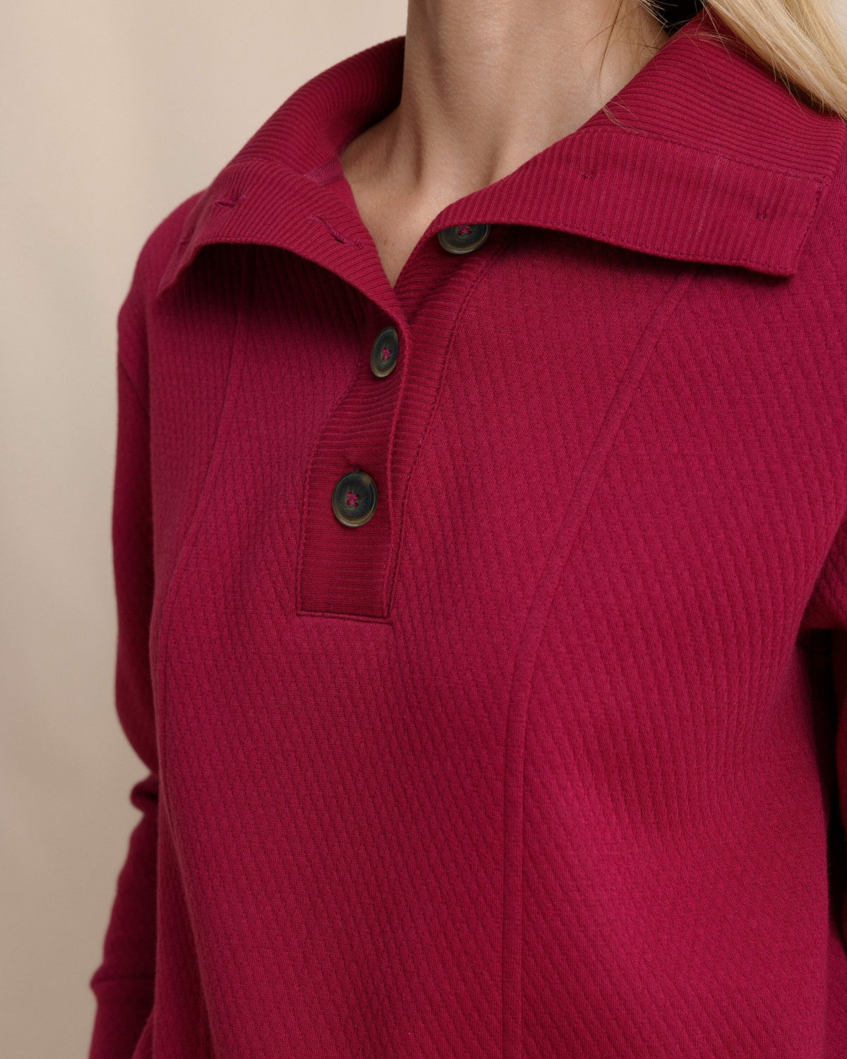Tonya Button Mock Pullover - Carolina Plum | Southern Tide Sale