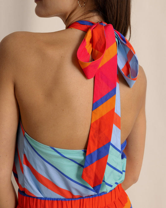 Fallon Calypso Cay Stripe Halter Top | Southern Tide Sale