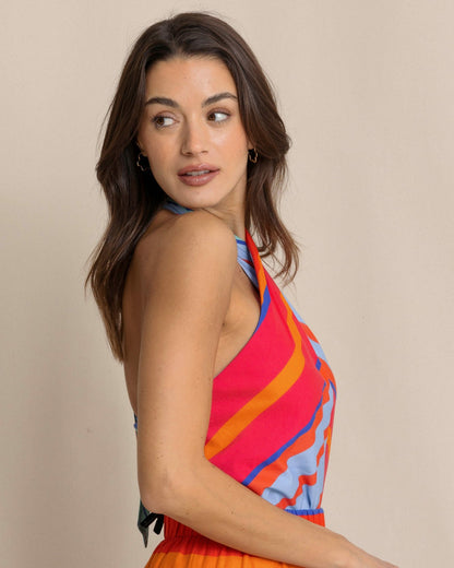 Fallon Calypso Cay Stripe Halter Top | Southern Tide Sale