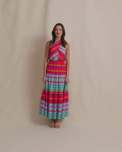 Fallon Calypso Cay Stripe Halter Top | Southern Tide Sale